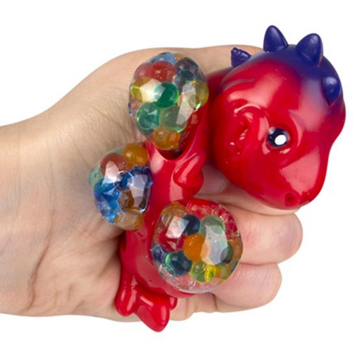 DINOSAUR SQUEEZE BALL w/BEADS (12 per unit) #BASBDIN (I-10)