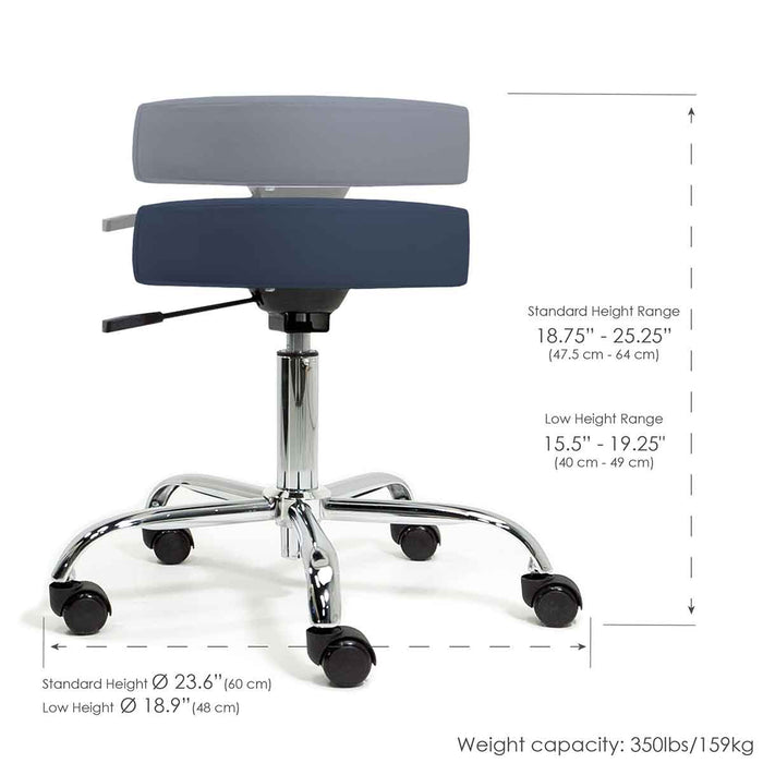 Earthlite Pneumatic Rolling Massage Stool