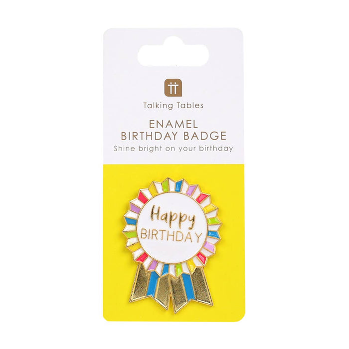 Enamel "Happy Birthday" Badge
