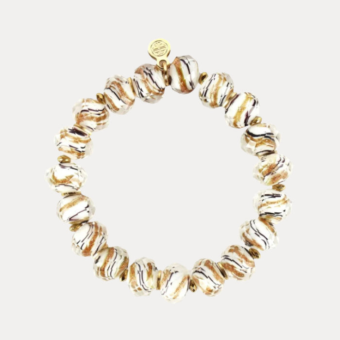 Fjord Bracelet - Gold and Navy Pattern | BuDhaGirl