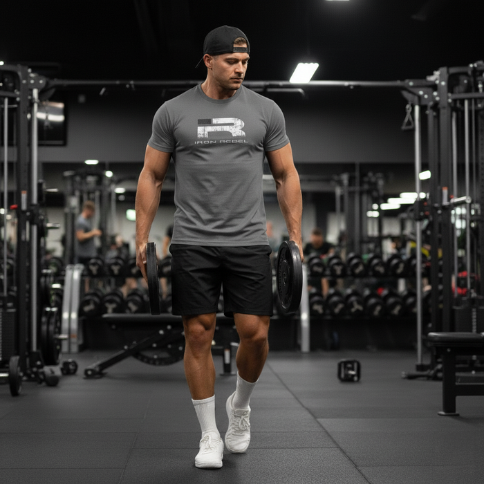 Forged Tee (Charcoal) Premium Fitted Gym T-Shirt