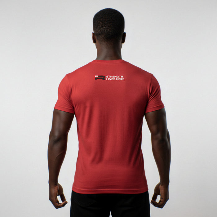 Forged Tee (Red) Premium Fitted Gym T-Shirt