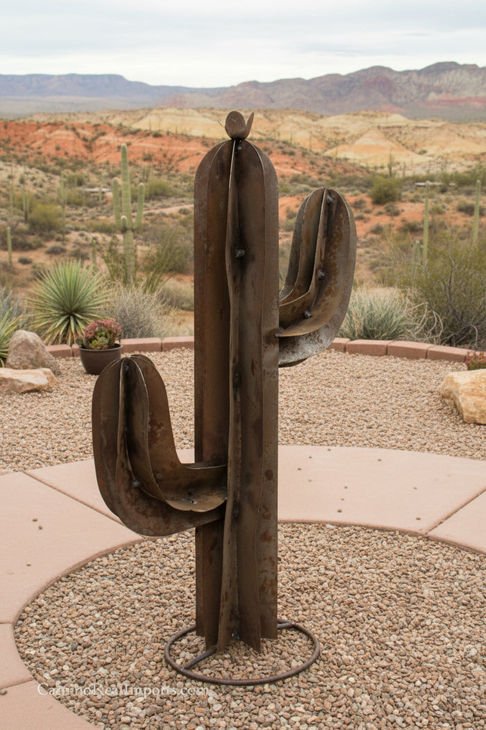 Garden Art Metal Rustic Cactus 26" MCTRS001