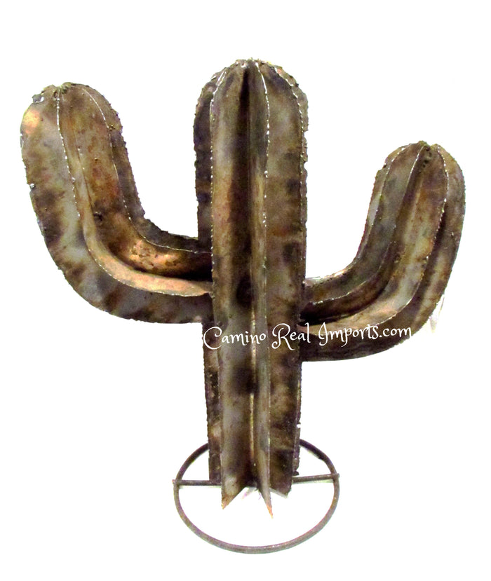 Garden Yard Art Metal Cactus Caminorealimports.com