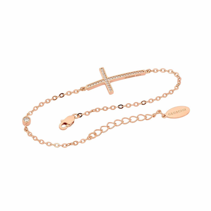 Georgini Bracelet Georgini Cross Bracelet Rose Gold Brand