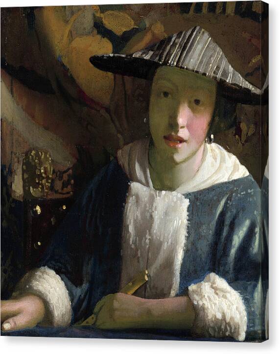Girl with a Flute - Canvas Print