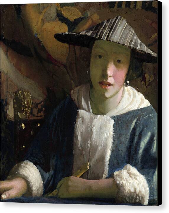 Girl with a Flute - Canvas Print