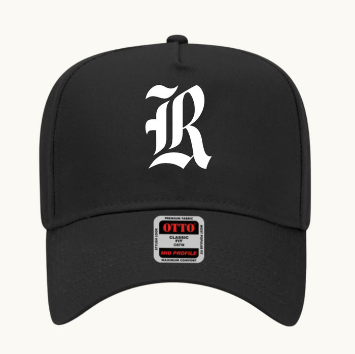 Gothic "R" Hat Black