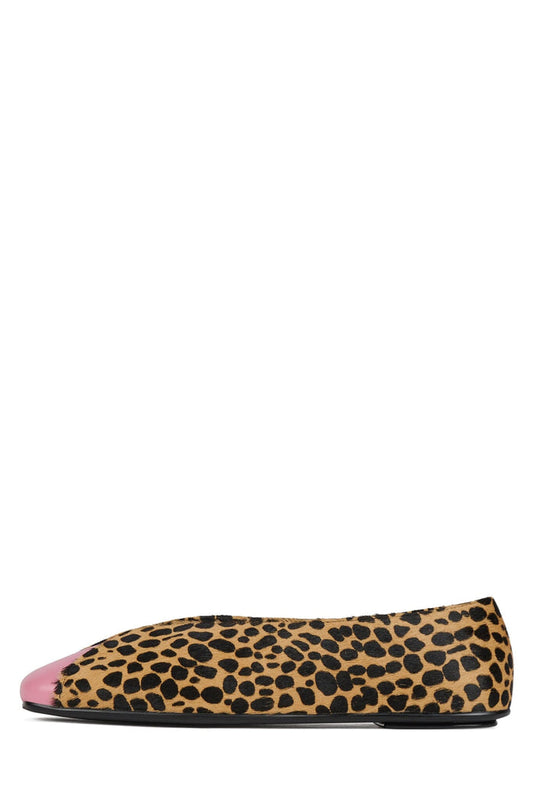 GRASP-F Jeffrey Campbell Flat Beige Black Spot Pink