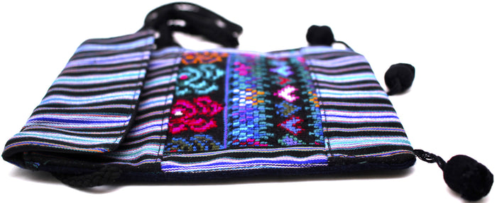GUATEMALA SHOULDER BAG PASSPORT PURSE  HAND CRAFTED w/ TASSLES GPB005