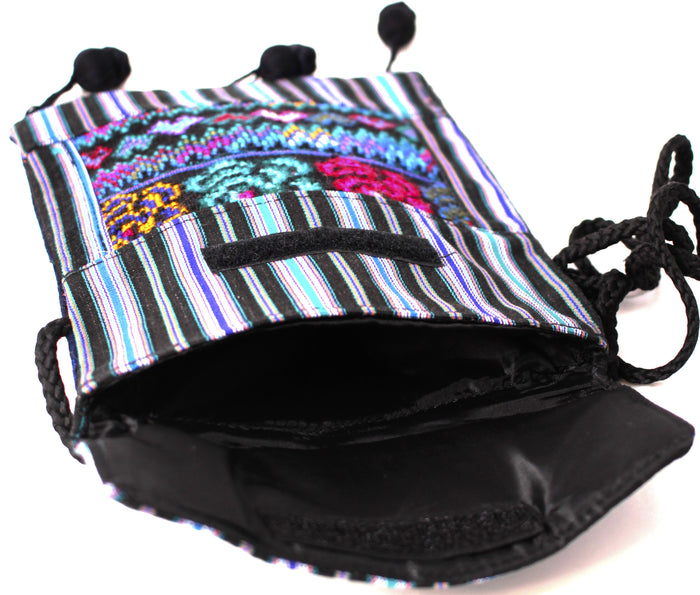 GUATEMALA SHOULDER BAG PASSPORT PURSE  HAND CRAFTED w/ TASSLES GPB005