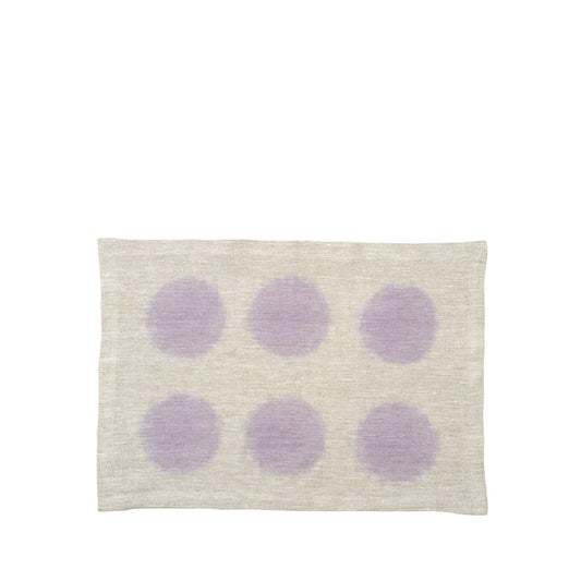 Hand-Painted Linen Circle Placemat in Dusk
