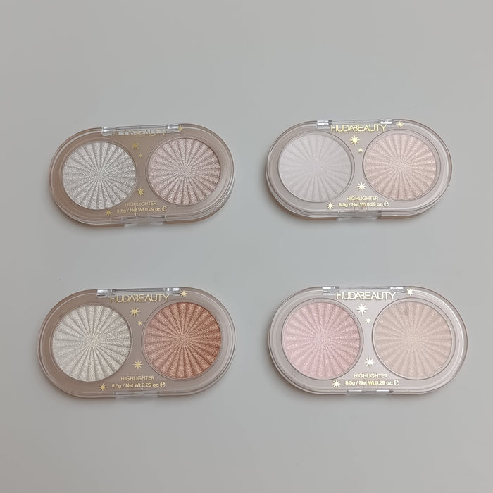 Huda Beauty Elegant Gold Highlighter Duo – Ultra Glow, Long - Lasting - Lotshop.pk