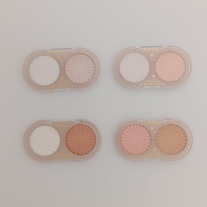 Huda Beauty Elegant Gold Highlighter Duo – Ultra Glow, Long - Lasting - Lotshop.pk