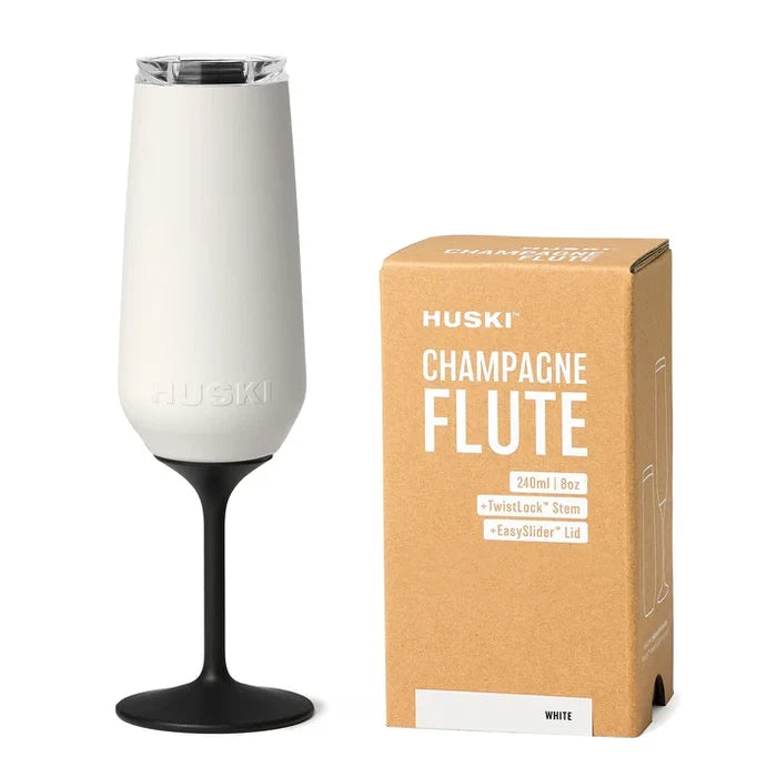 HUSKI CHAMPAGNE FLUTE in White by Huski
