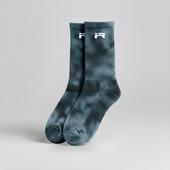 IR Logo Crew Socks (Charcoal Tie-Dye)