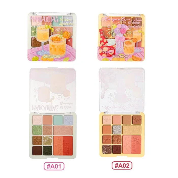 Kevin & Coco - "Margarita" 12-Color Eyeshadow Palette Display Set