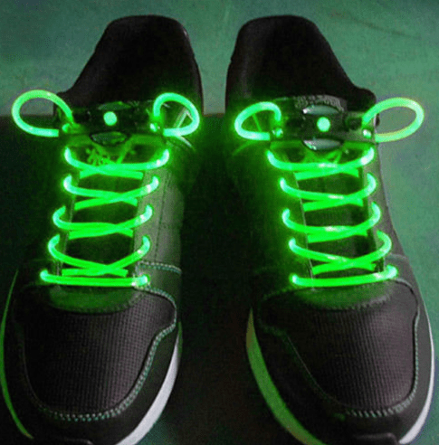 Gadget Gerbil Green Light Up LED Shoelaces