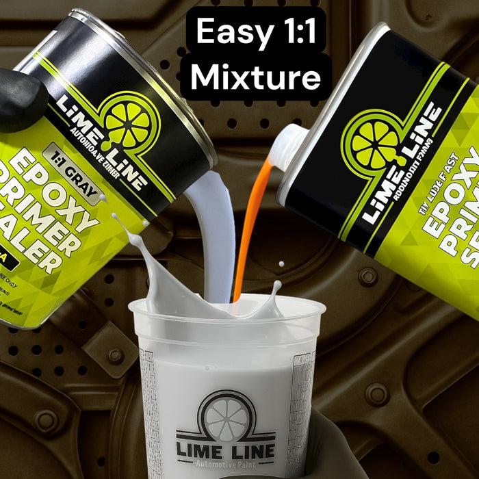 LiNE LiNE Epoxy Primer, Automotive Grade, Direct-to-Metal, Light Grey & Black