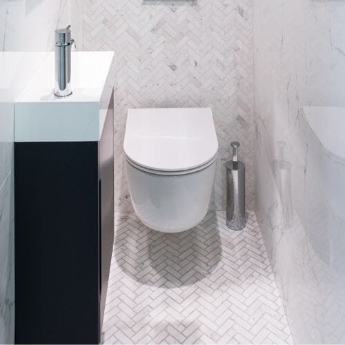 Lines Cambric Persian White Mosaic Tile Porcelanosa