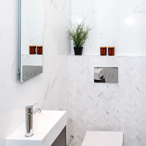 Lines Cambric Persian White Mosaic Tile Porcelanosa
