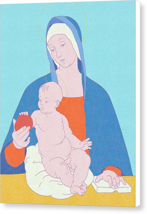 Madonna of the Pomegranate - Canvas Print