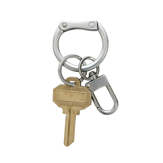 Men's Keychain - Brushed Silver Keyring