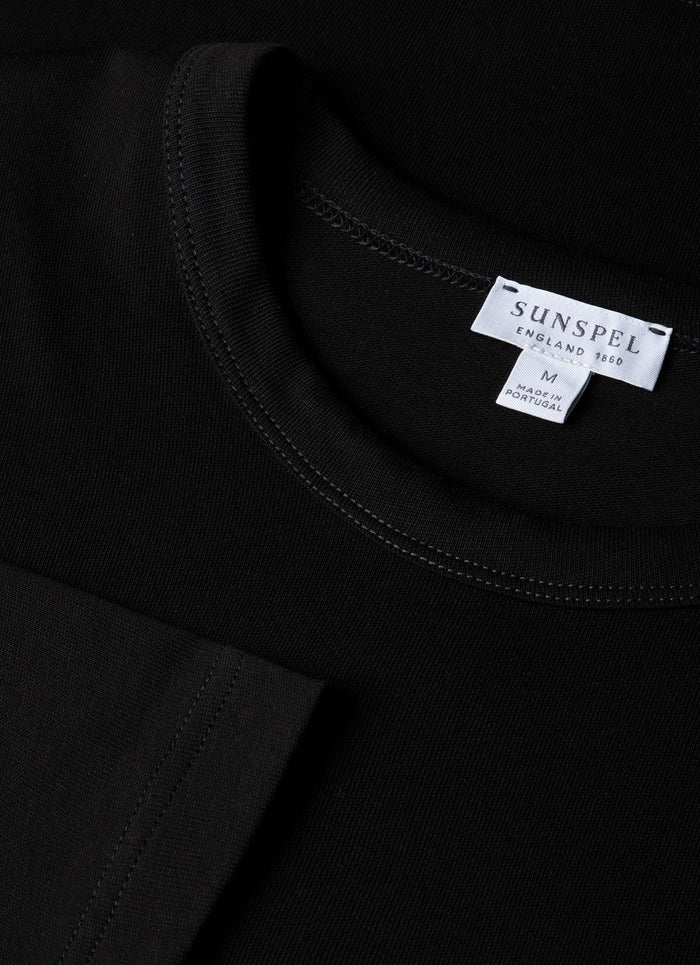 Men's Long Sleeve Heavyweight Jersey T-shirt in Black