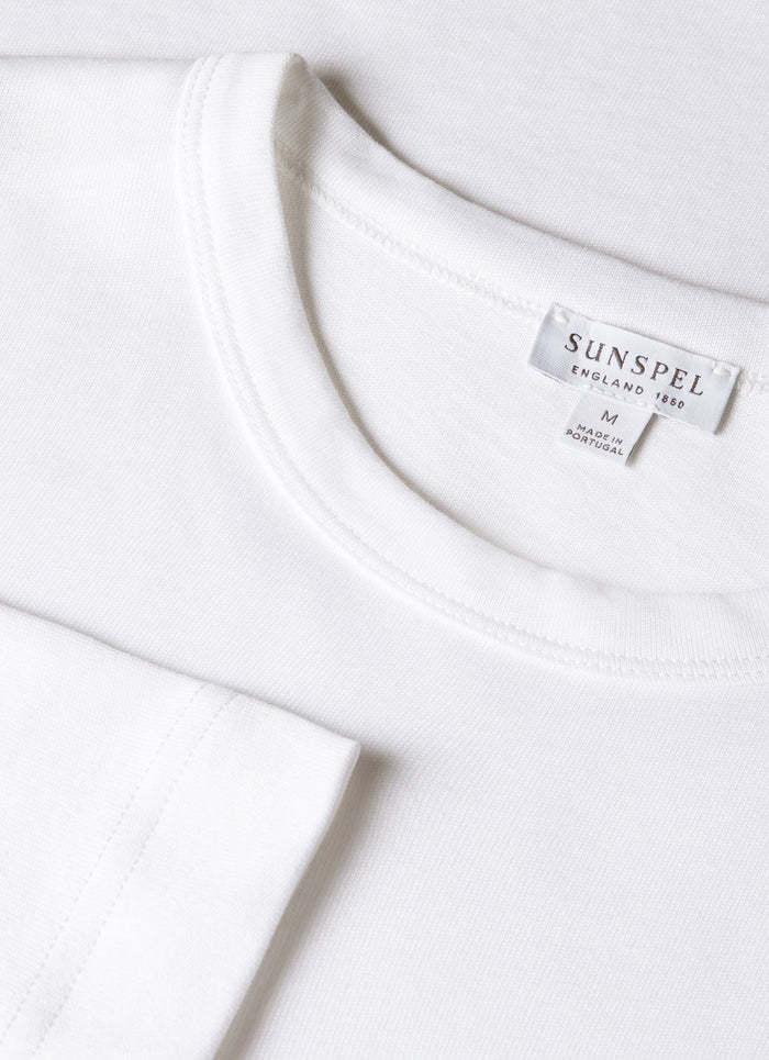 Men's Long Sleeve Heavyweight Jersey T-shirt in White