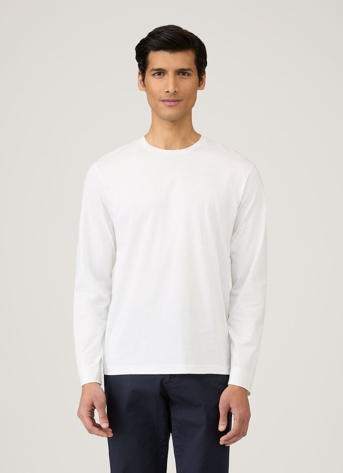 Men's Long Sleeve Riviera T-shirt in White