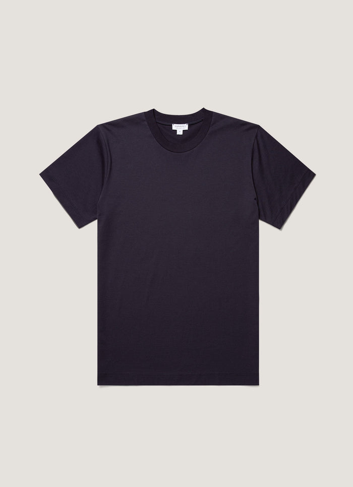 Men's Silk Cotton Cashmere T-shirt in Navy