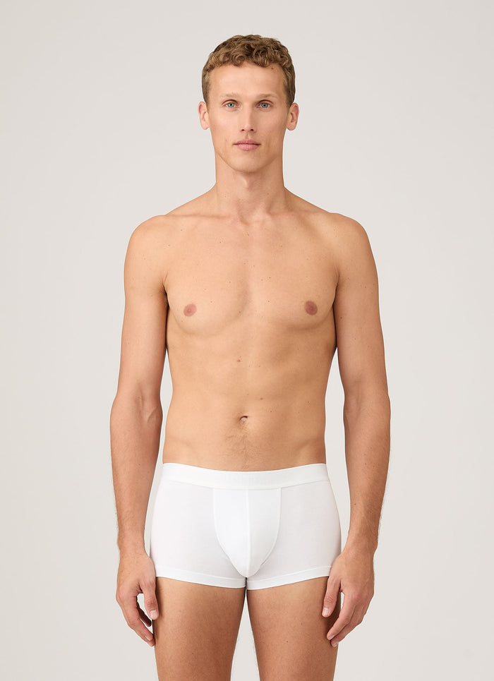 Men's Stretch Cotton Trunks 3-Pack in White
