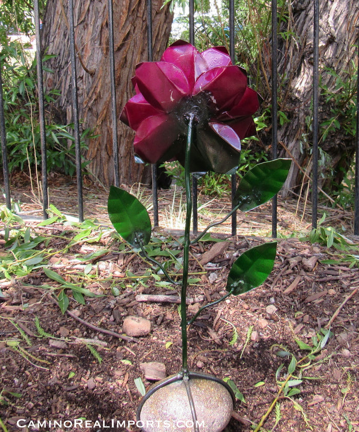 Metal Art Rose Flower Sculpture MFLW004