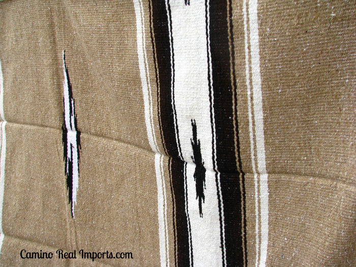 Mexican Blanket XL 4.5' X 6.5'  Beige BL001
