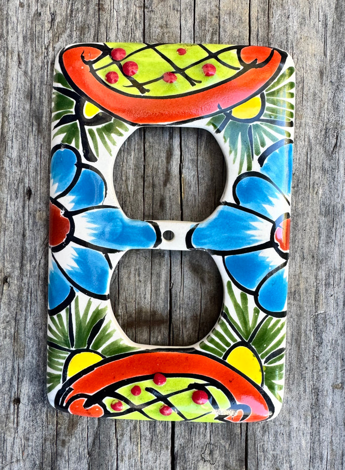 Mexican Talavera Pottery Outlet Switch Plate Tdsp002
