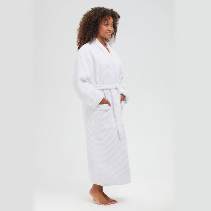 Monarch Cypress Square Waffle Lined in Terry Shawl Collar Robe