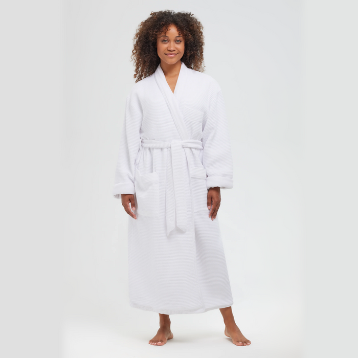 Monarch Cypress Square Waffle Lined in Terry Shawl Collar Robe