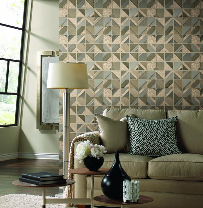Multi Wooden Design Tiles Backsplash Paste the Wall Wallpaper