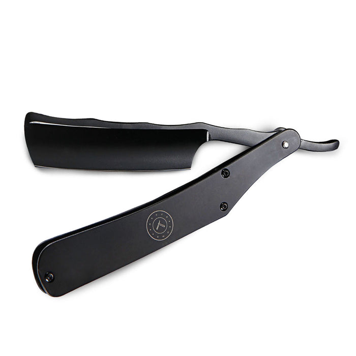 Naked Armor Lancelot Straight Razor 7/8" Black Round Point Japanese Stainless Steel.