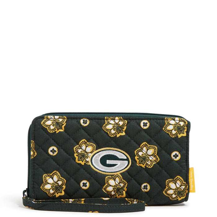 NFL RFID Front Zip Wristlet-Green Bay Packers Bandana-Image 2-Vera Bradley