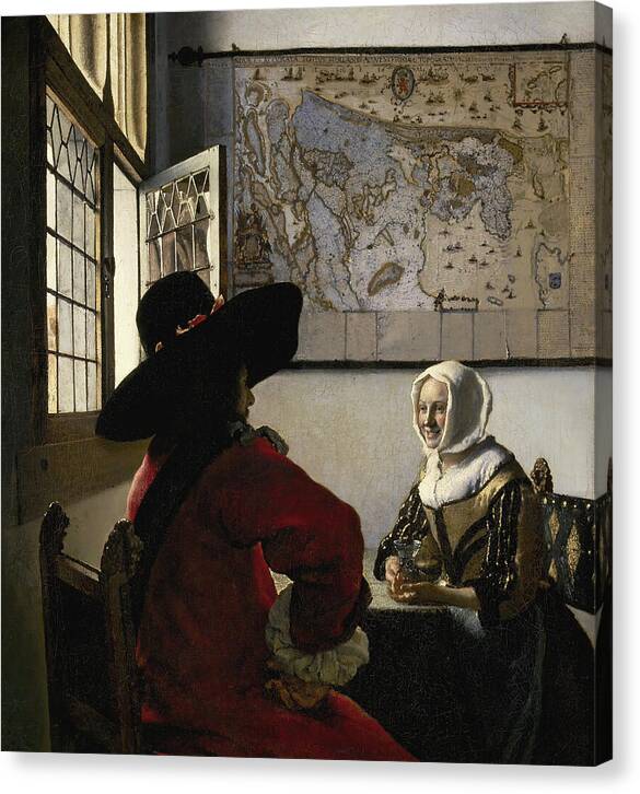 Officer and Laughing Girl - Canvas Print