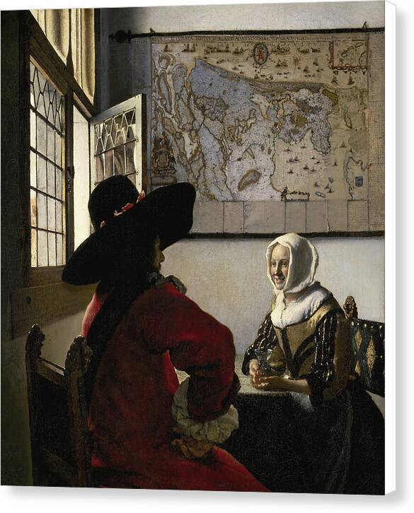 Officer and Laughing Girl - Canvas Print