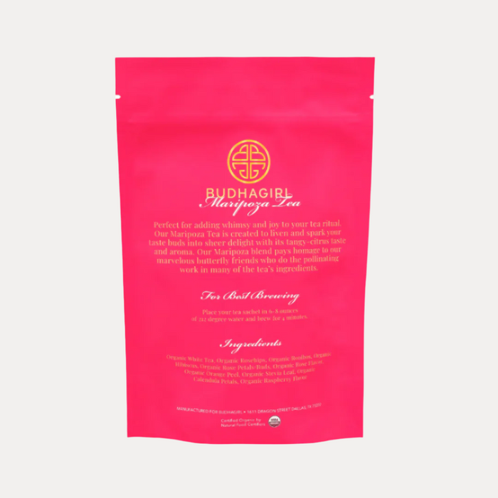 a pink bag with text on it