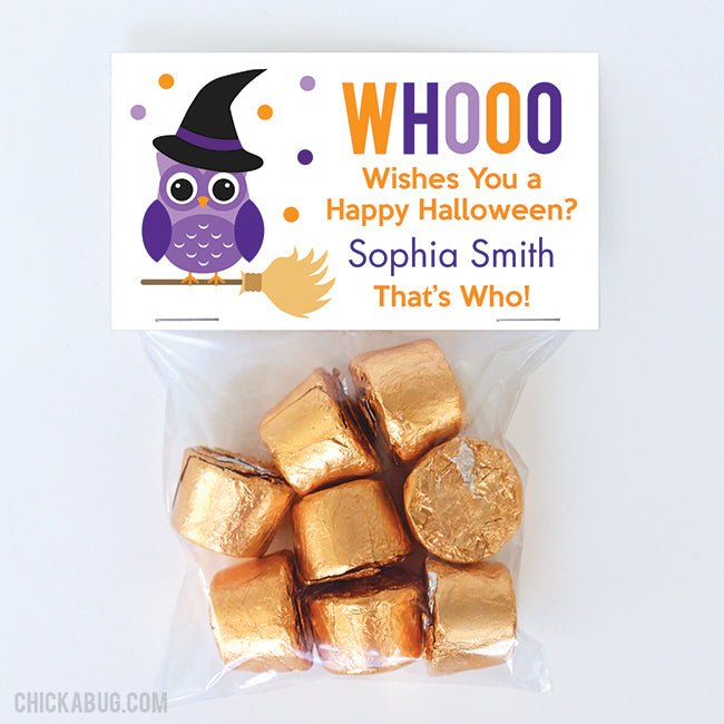 Owl Halloween Paper Tags and Bags