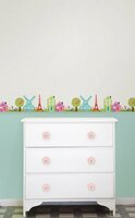 Panoramic Paris City Dilly Dally Laser Cut Top 12 ft Peel and Stick Wallpaper Border