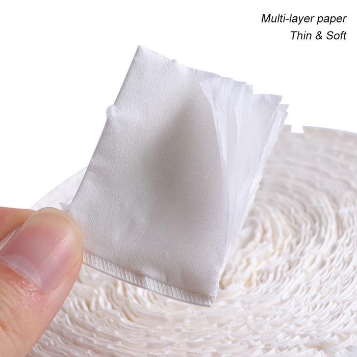 Paper roll nail wipes