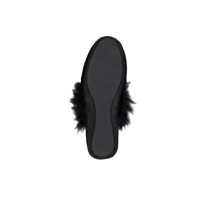 Patricia Green Party Velvet Feather Slippers