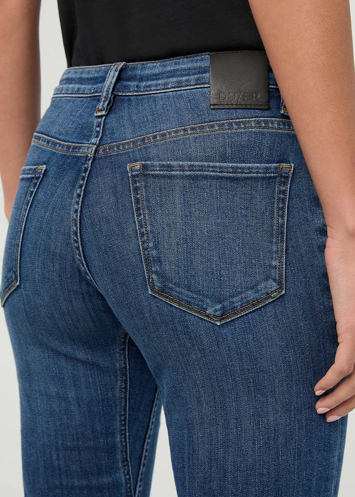 Women's Relaxed Fit Classic Stone Stretch Jeans back pocket detail