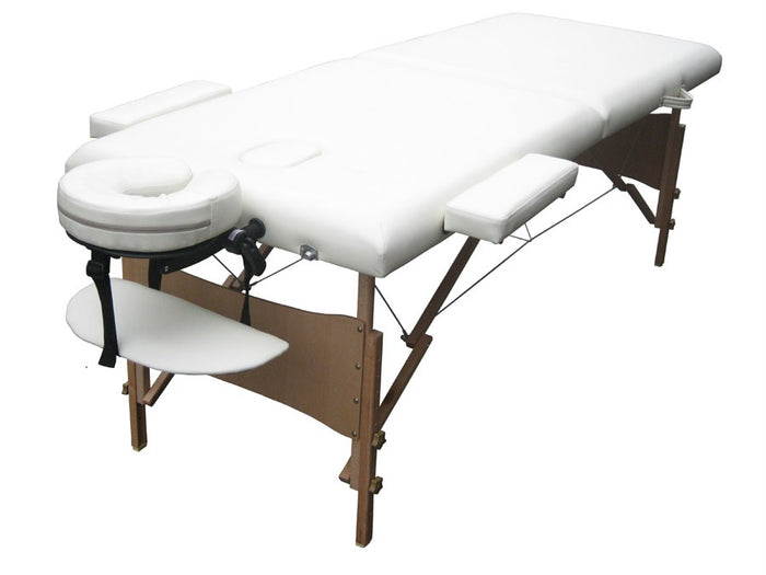 Portable Deluxe Massage Bed - Black / White