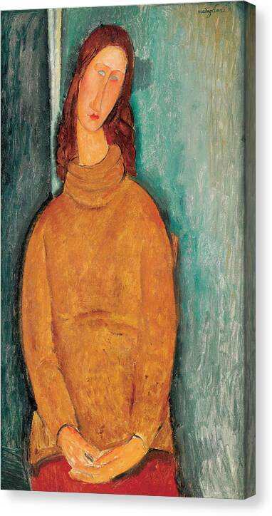 Portrait of Jeanne Hebuterne - Canvas Print